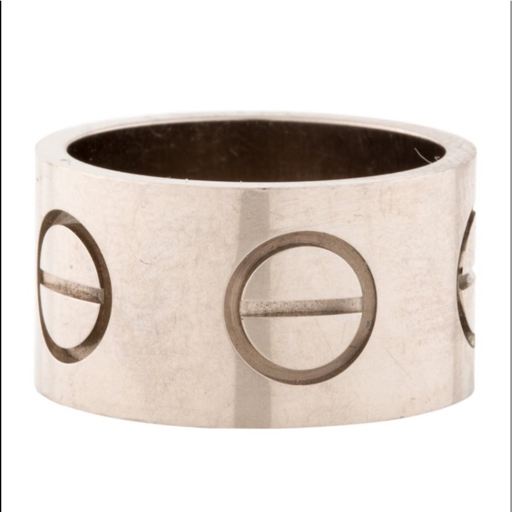SALE‼️Cartier Wide Love Ring 18KWhite Gold Ring